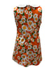 Smak Parlour Orange & White Sunflowers Mini Mod Shift Dress - thumbnail