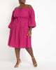 Eyelet Off The Shoulder Dress - thumbnail