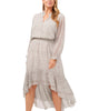 L/S SERENE ANIMAL HIGH LOW V-NK DRESS - thumbnail