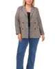 PLAID DOUBLE BREASTED BLAZER - thumbnail