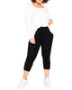 Courtney Cross Hem Leggings - thumbnail