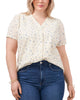 S/S PUFF SLV BUTTON DOWN TOP - thumbnail