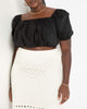 Shirred Puff Sleeve Top - thumbnail