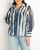 Sheer Button Up Blouse - thumbnail