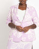 Printed Linen Oversized Blazer - thumbnail