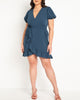 Woven Mini Wrap Dress - thumbnail