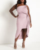 One Shoulder Wrap Skirt Dress - thumbnail