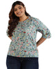 Women Floral Design Casual Top - thumbnail