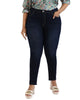 Women Dark Blue Skinny Fit Denim Jeans - thumbnail