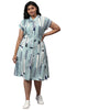 Printed Button Down Dress - thumbnail