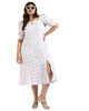 Women White Side Slit Dresses - thumbnail