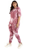 Women Peach Tye-Dye Hooded Co-Ords Set - thumbnail