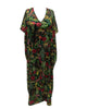 Unique Vintage Green Jungle & Tiger Burton Caftan Dress - thumbnail