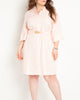 Linen Blend Workwear Shirtdress - thumbnail