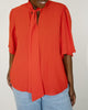 Bow Blouse with Flutter Sleeve - thumbnail
