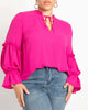 Ruffle Detail Blouse With Ties - thumbnail