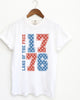 Land Of The Free Retro Stars Garment Dyed Tee - thumbnail