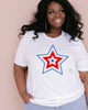 Patriotic Three Star Short Sleeve Graphic Tee - thumbnail