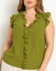 Ruffle Placket Shell - thumbnail