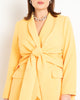Tie Waist Blazer with Shawl Lapel - thumbnail