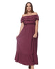 Off Shoulder Ruffle Empire Maxi Dress - thumbnail