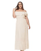 Off Shoulder Ruffle Empire Maxi Dress - thumbnail