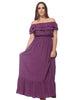 Off Shoulder Ruffle Empire Maxi Dress - thumbnail