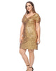 Sequin Ruched Sleeve Cocktail Dress - thumbnail