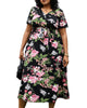 Tropical Floral Tie Waist Flowy Maxi Dress - thumbnail