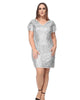 Sequin Ruched Sleeve Cocktail Dress - thumbnail