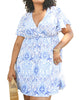Paisley Boho Print Ruffle Sleeve Swing Dress - thumbnail