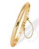 Etched Bangle Bracelet in 18k Yellow Gold Over .925 Sterling Silver 7" - thumbnail