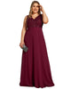 Sequin Sleeveless Double V-Neck Formal Evening Dress - thumbnail
