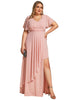 Floral Applique Sleeveless Chiffon Long Formal Evening Dress - thumbnail
