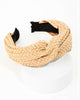 Straw Braided Twist Headband - thumbnail