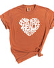 Your Mental Health Matters Heart Garment Dyed Tee - thumbnail