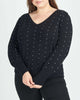 Keily Polka-Dot Pullover Sweater - thumbnail