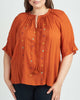 Maryum Embroidered Flower Top - thumbnail