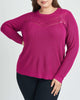 Tenley Pullover Sweater with Crochet Yoke - thumbnail