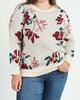 Casey Floral Knit Pullover Sweater - thumbnail
