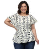 Floral Printed Bell Sleeve Top - thumbnail