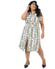 Floral Printed Front Button Dress - thumbnail