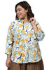 Floral Printed Shirt Style Top - thumbnail