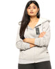Grey Printed Front Zipper Sweatshirt - thumbnail