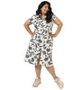 Floral Printed Shirt Style Dress - thumbnail