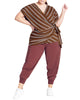 Linda Stripe Wrap Top - thumbnail
