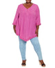 Ellie Pintuck Lace Top - thumbnail