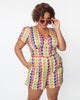Unique Vintage Rainbow Heart Romper - thumbnail