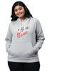 Grey "Boss Babe" Text Printed Sweatshirt - thumbnail