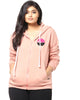 Peach "Pink Mood" Hooded Printed Sweatshirt - thumbnail